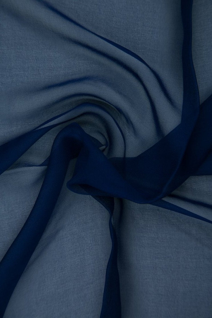 Royal Blue Silk Chiffon Fabric