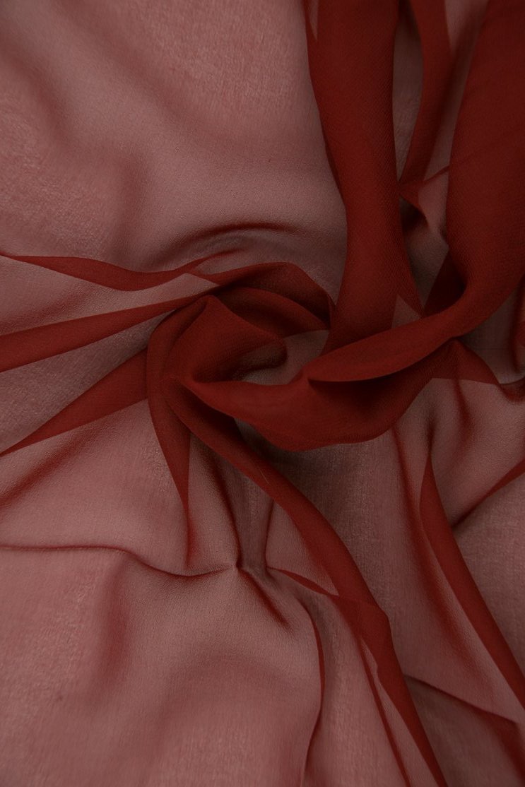 Cinnabar Silk Chiffon Fabric