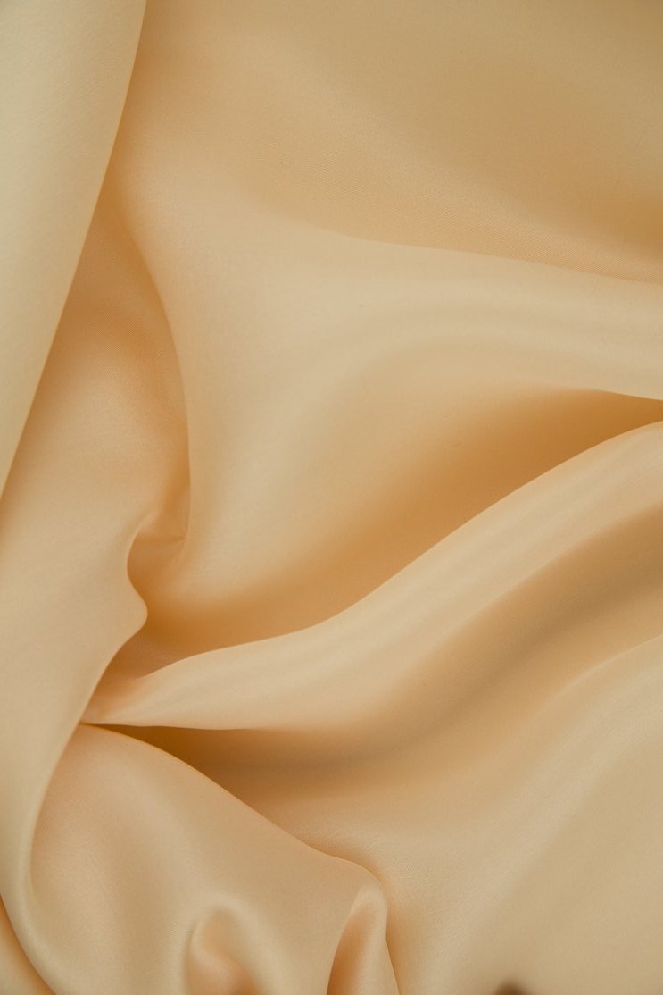 Apple Blossom Silk Satin Face Organza Fabric