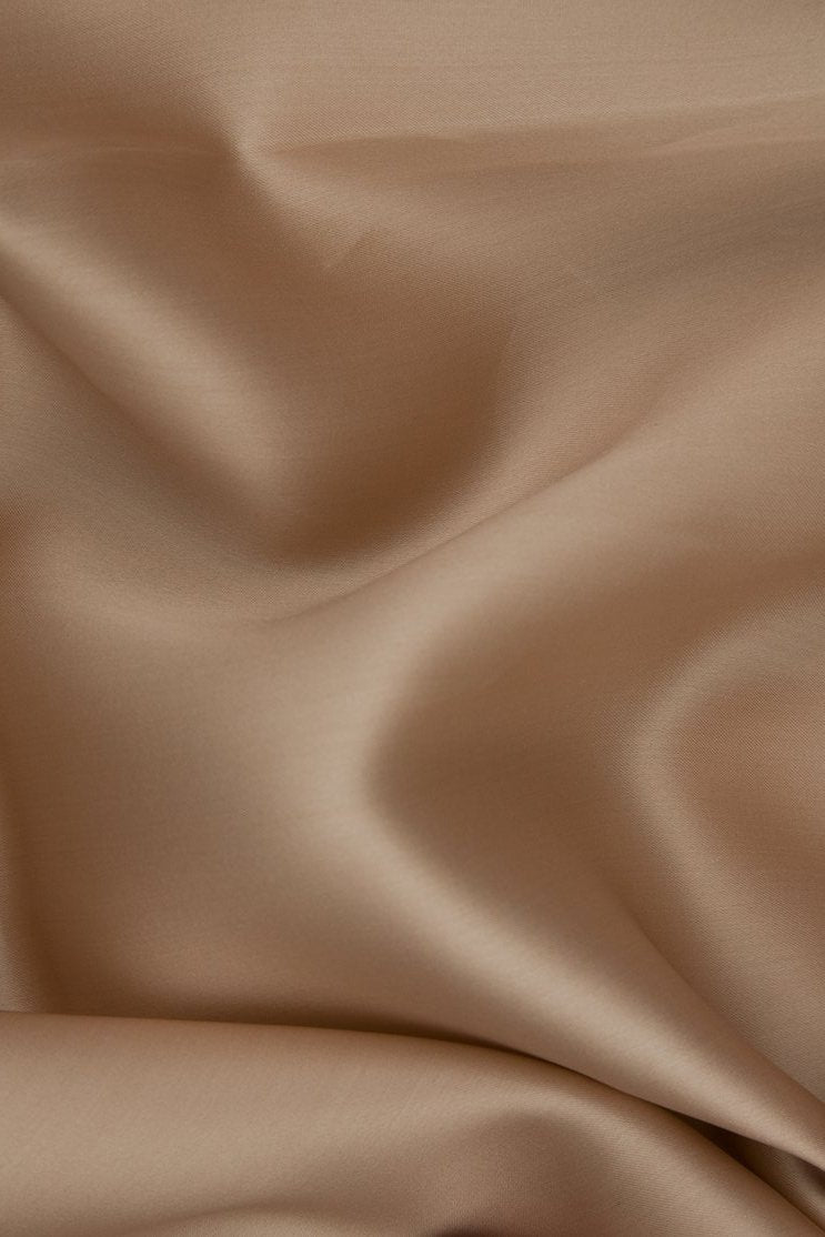 Mahogany Rose Silk Satin Face Organza Fabric