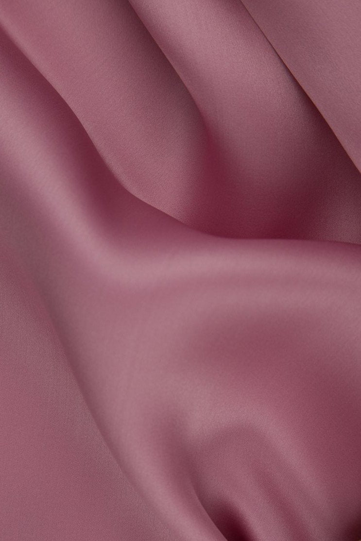 Wild Rose Silk Satin Face Organza Fabric