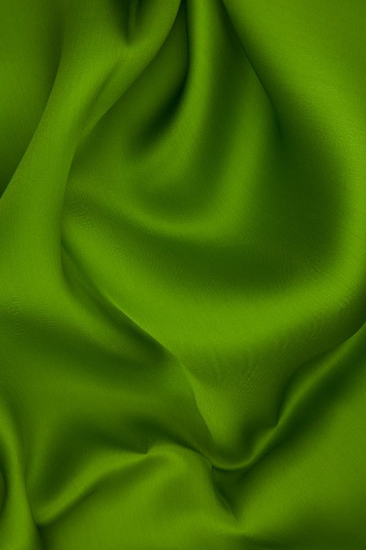 Peridot Silk Satin Face Organza Fabric