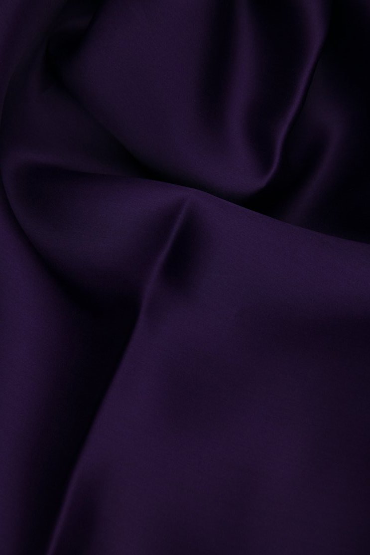 Royal Purple Silk Satin Face Organza Fabric