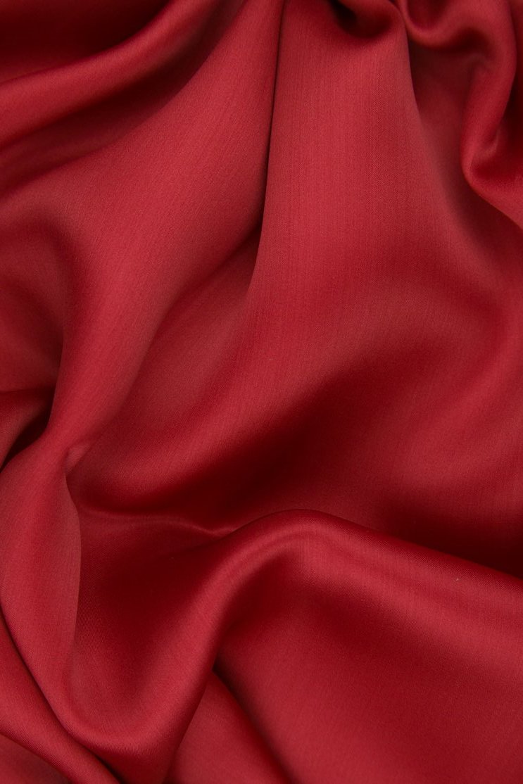 Chili Pepper Silk Satin Face Organza Fabric