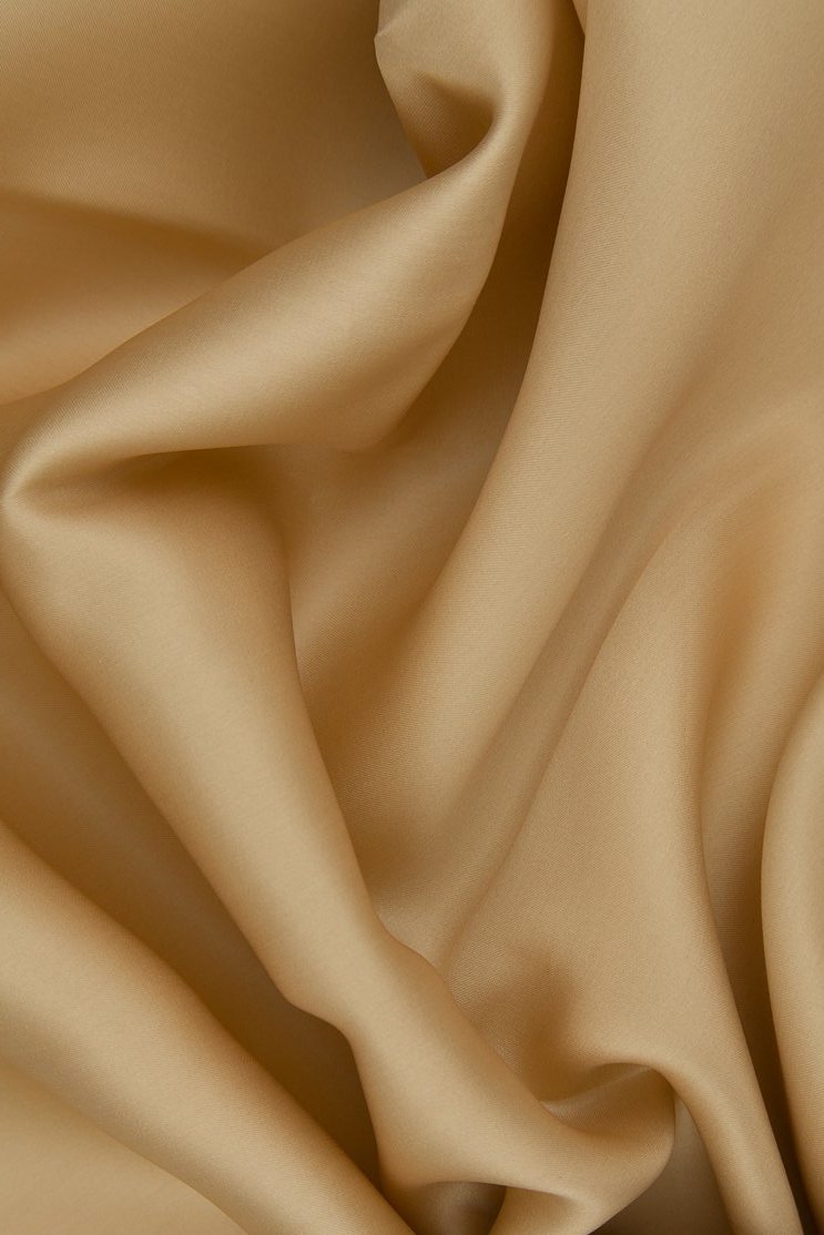 Desert Mist Silk Satin Face Organza Fabric