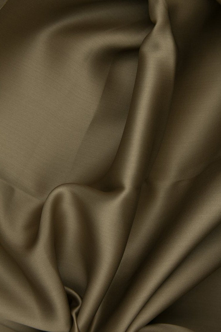 Coffee Liquor Silk Satin Face Organza Fabric