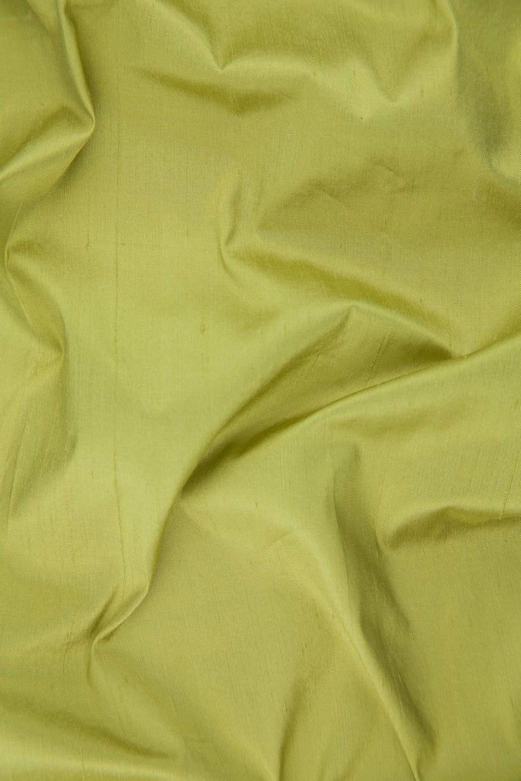 Leek Green Silk Shantung 54 inch Fabric