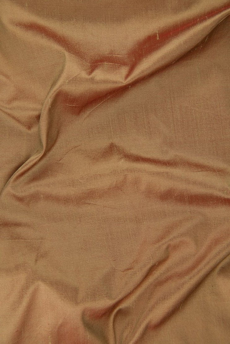 Dark Sandstone Silk Shantung 54 inch Fabric