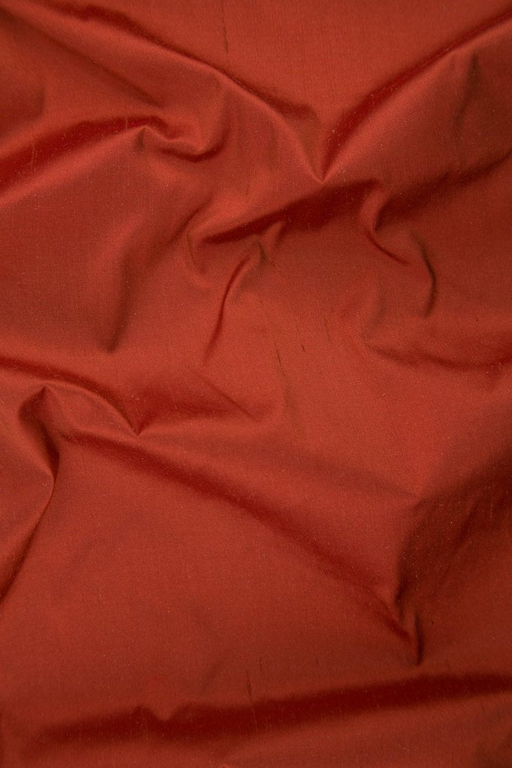 Mineral Red Silk Shantung 54 inch Fabric