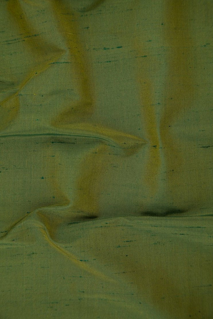Iridescent Golden Green Silk Shantung 54 inch Fabric