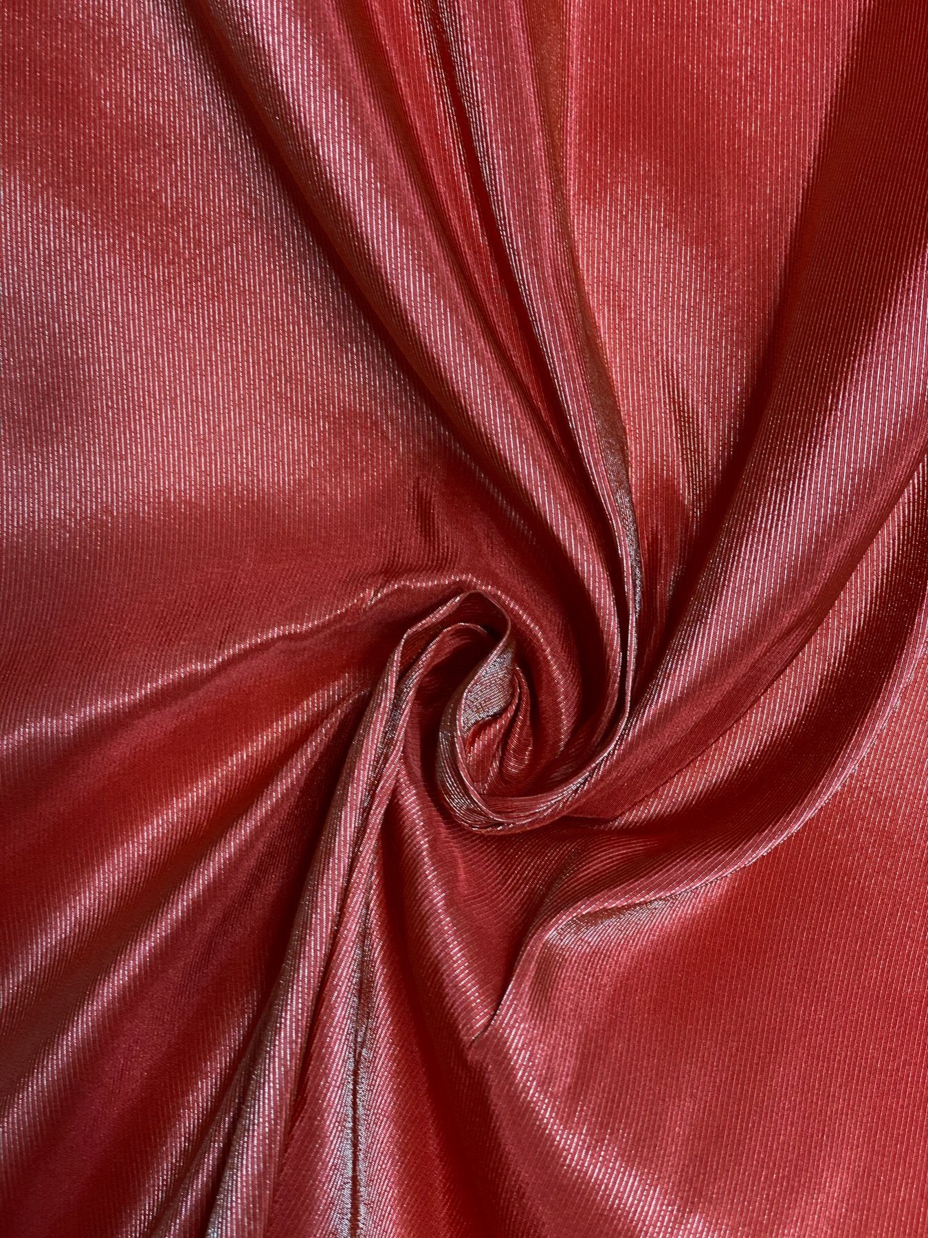 Red Gold Metallic Faille Fabric