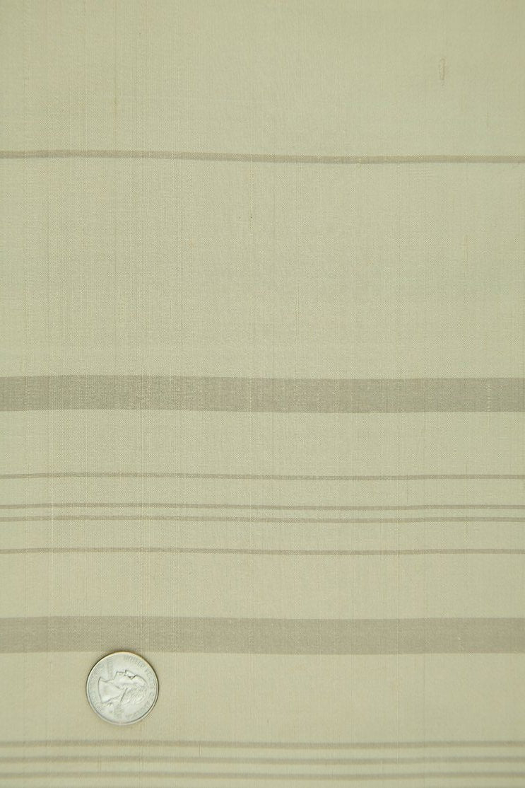 Cream Silk Taffeta Plaids and Stripes 015 Fabric