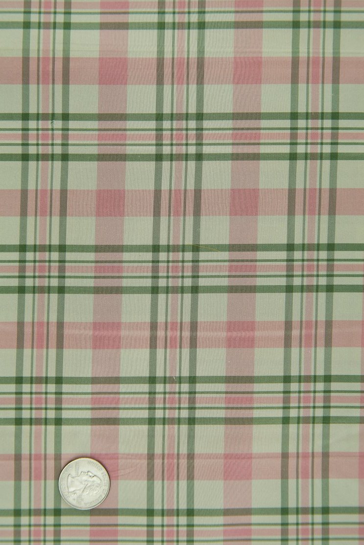 Pink Silk Taffeta Plaids and Stripes 021 Fabric