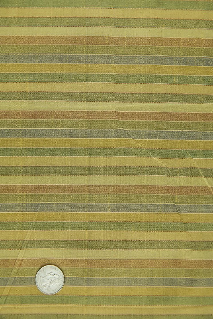 Gold Silk Taffeta Plaids and Stripes 040/2 Fabric