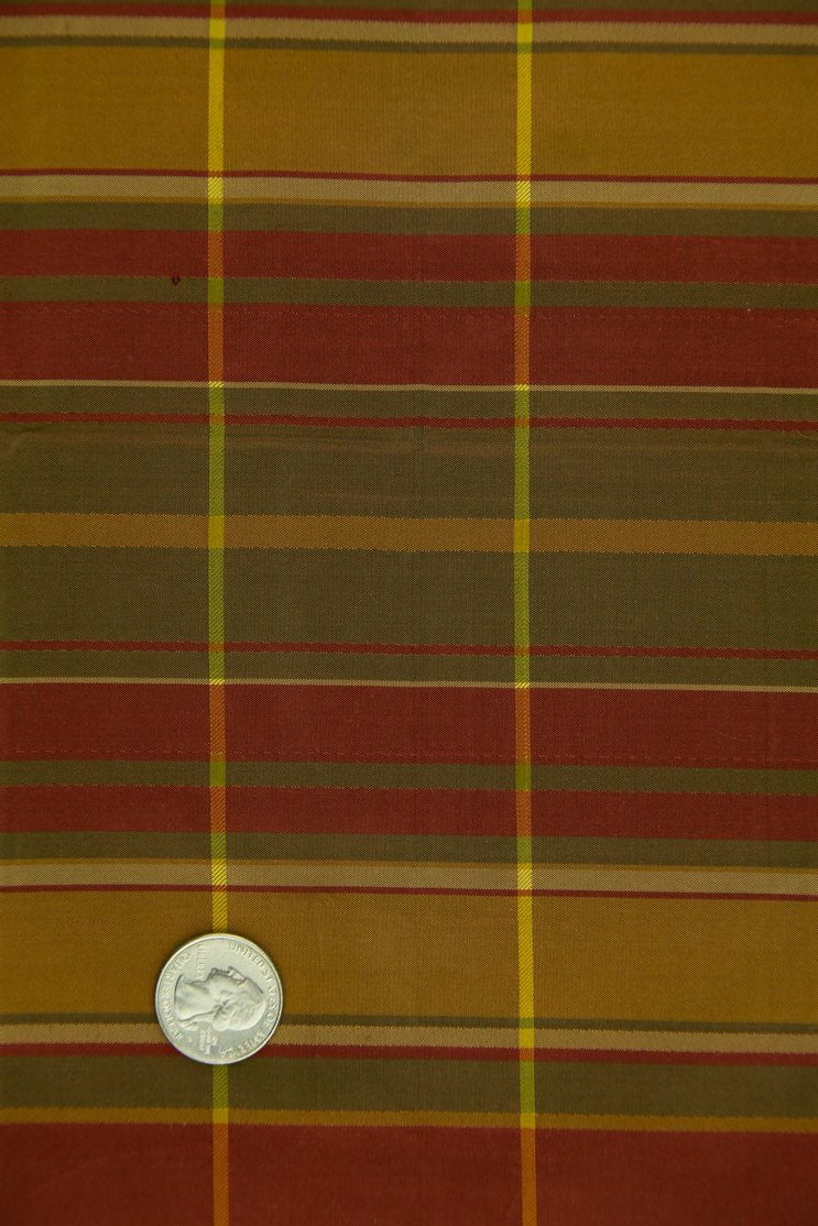 Multicolor Silk Taffeta Plaids and Stripes 065 Fabric