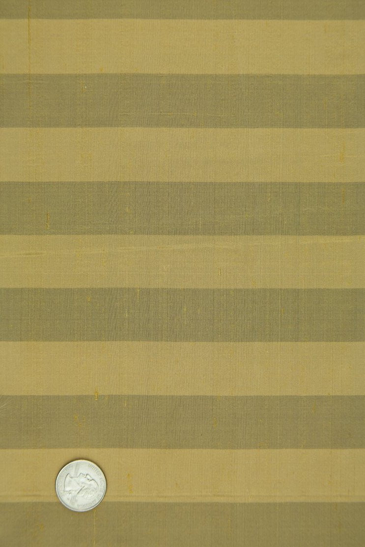 Gold Silk Taffeta Plaids and Stripes 008A Fabric