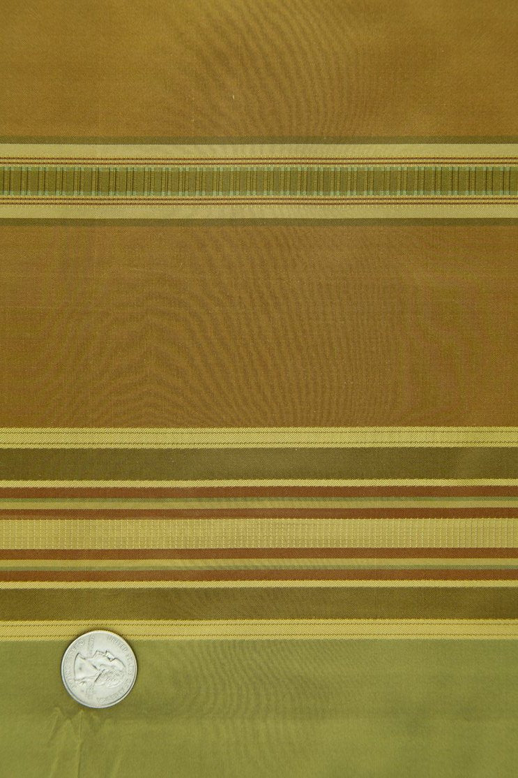 Gold Silk Taffeta Plaids and Stripes 083/2 Fabric