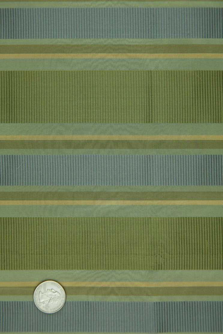 Green Silk Taffeta Plaids and Stripes 085/2 Fabric