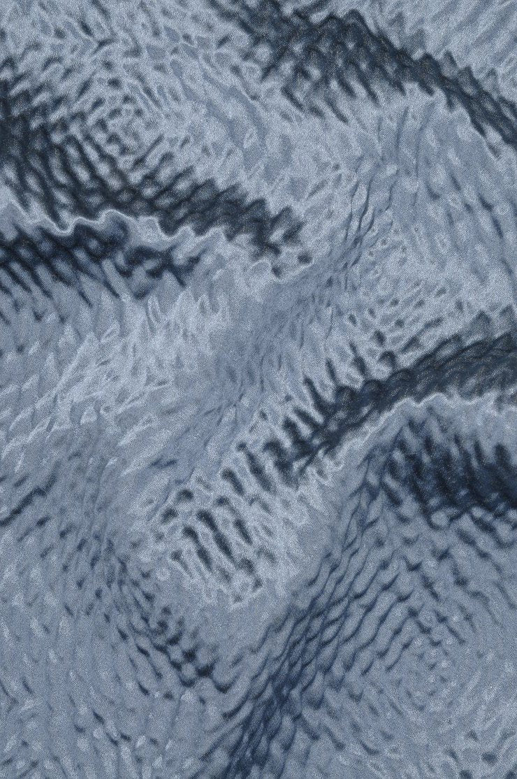 Adriatic Blue Hammered Satin Fabric