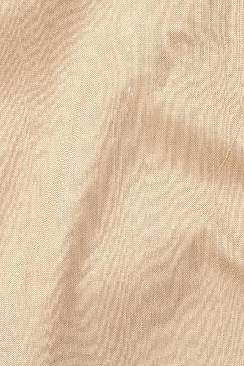 Almond Buff Silk Shantung 54 inch Fabric