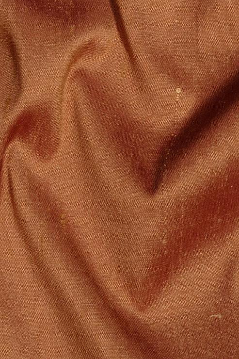 Amber Brown Silk Shantung 54 inch Fabric