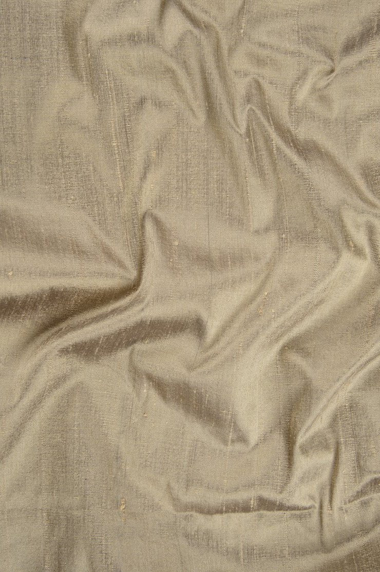 Antique Brass Dupioni Silk Fabric