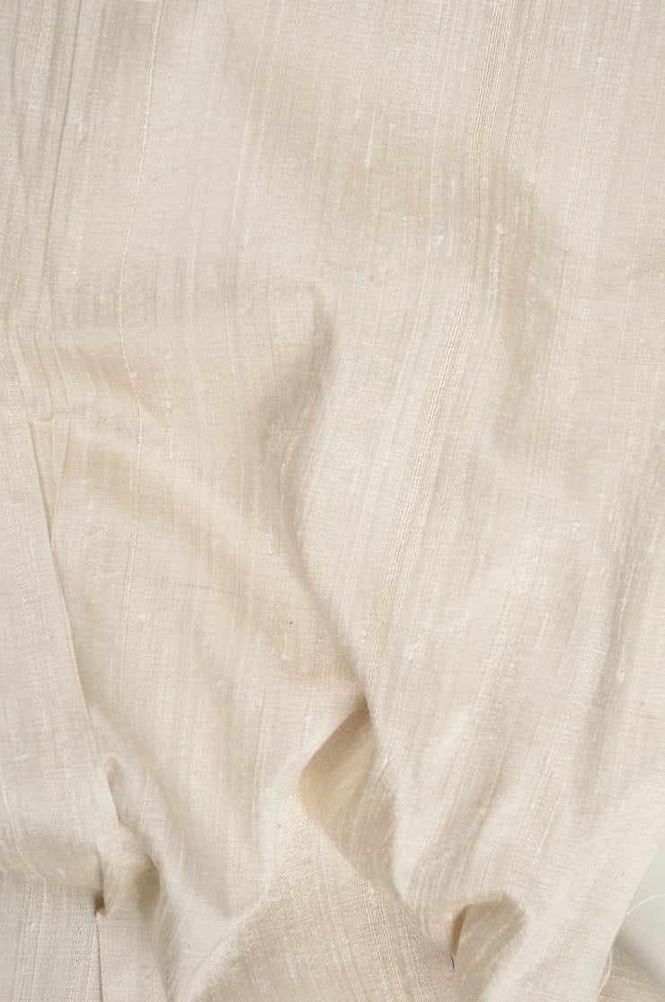 Antique White Dupioni Silk Fabric