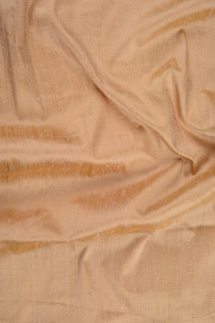 Apricot Wash Dupioni Silk Fabric