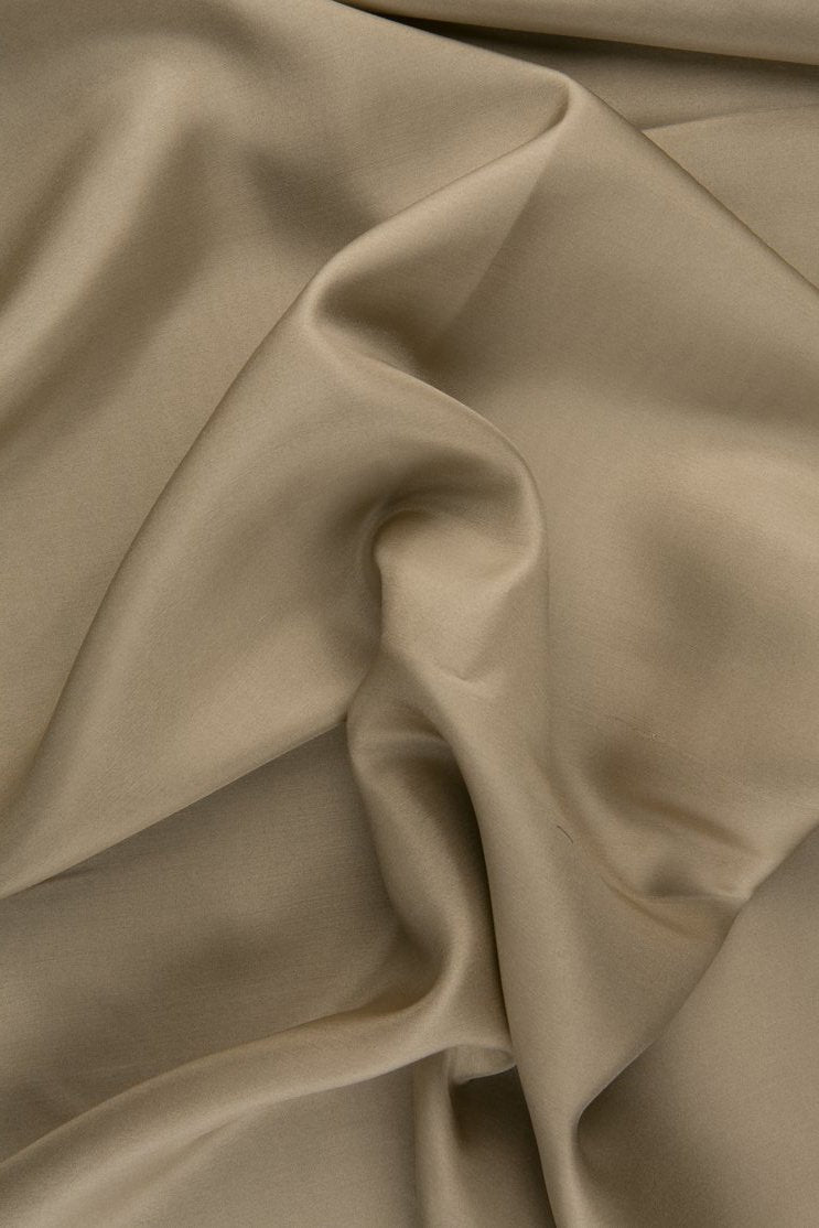 Beige Taupe Habotai Silk Fabric