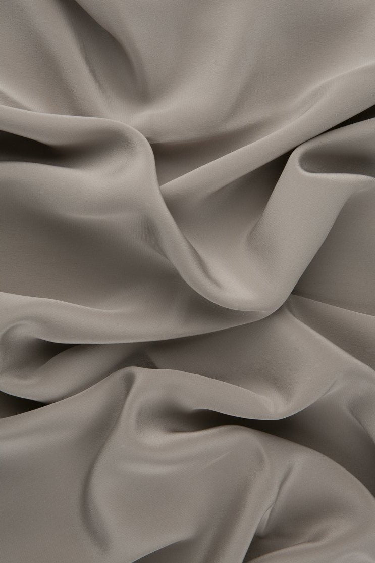 Berkshire Beige Silk Crepe de Chine Fabric