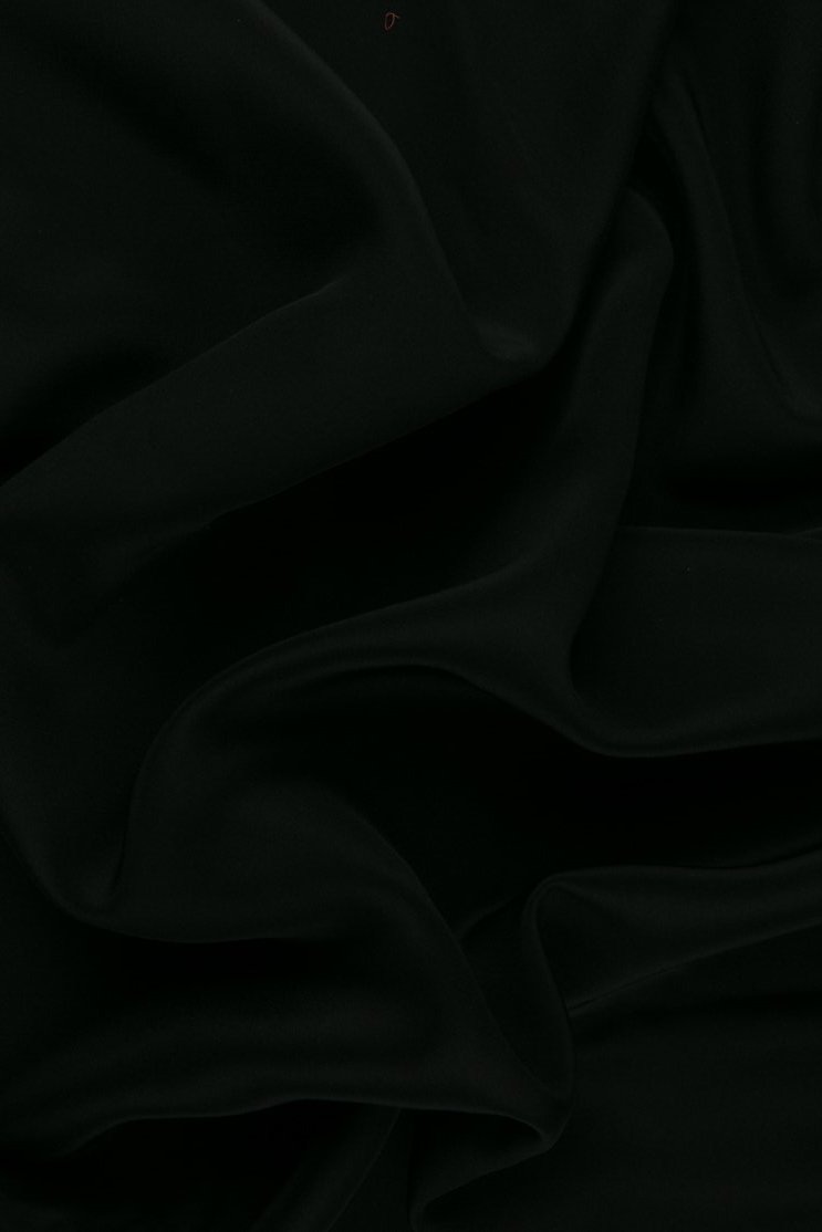 Black Silk Crepe de Chine Fabric