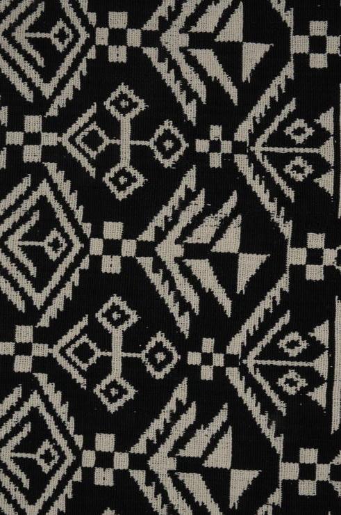 Black and White Double Knitted Heavy Cotton 3 Fabric