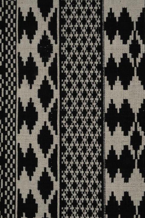 Black and White Double Knitted Heavy Cotton 4 Fabric