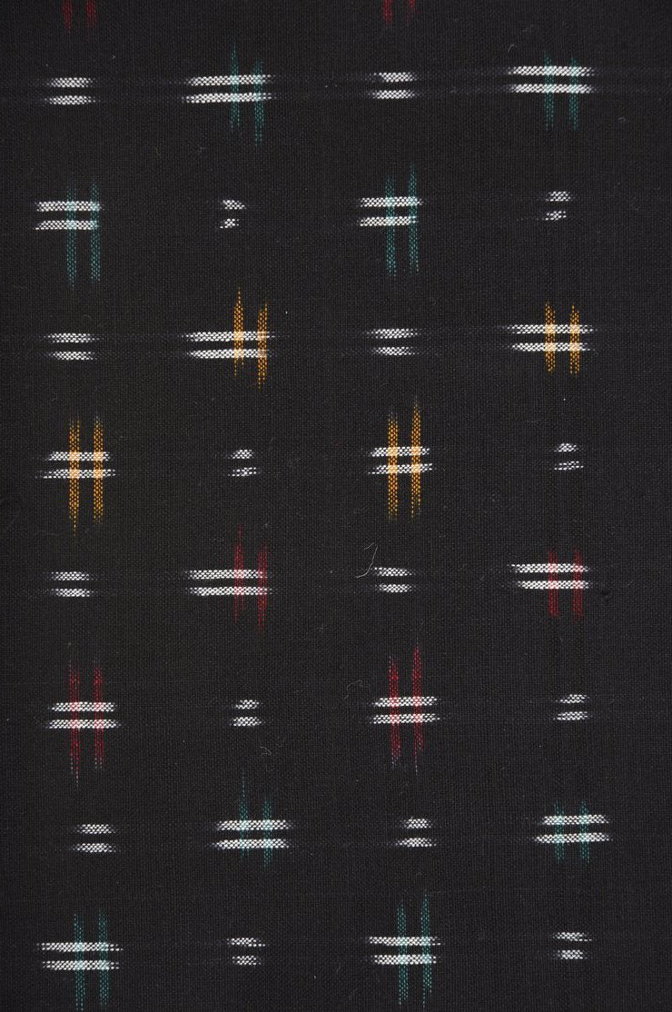 Black Cotton Ikat 10 Fabric