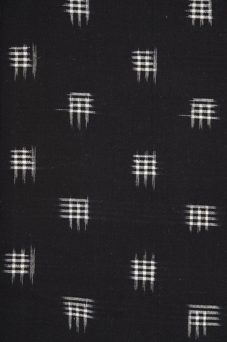 Black Cotton Ikat 14 Fabric