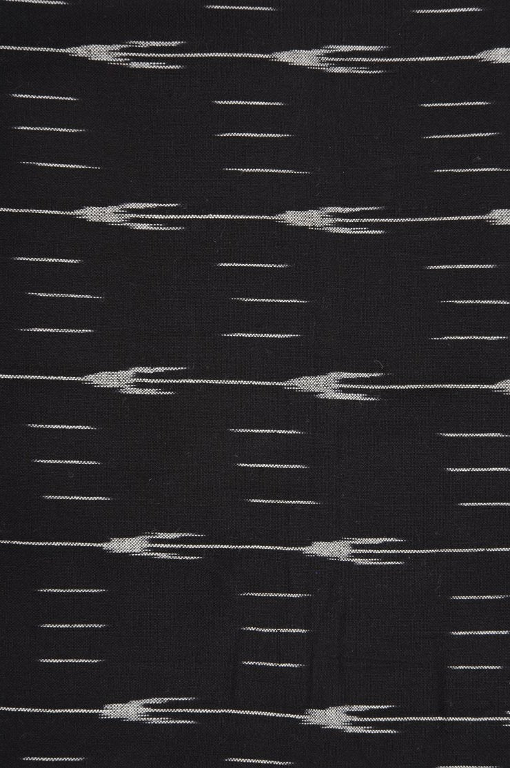 Black Cotton Ikat 50 Fabric