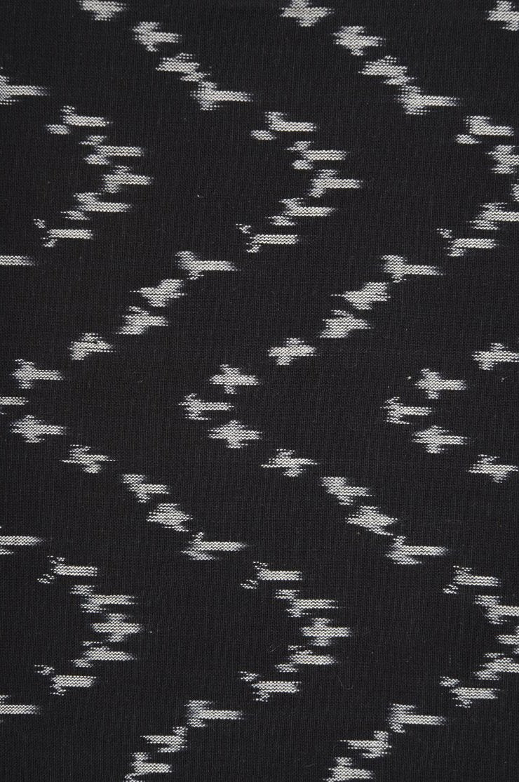 Black Cotton Ikat 057/1 Fabric