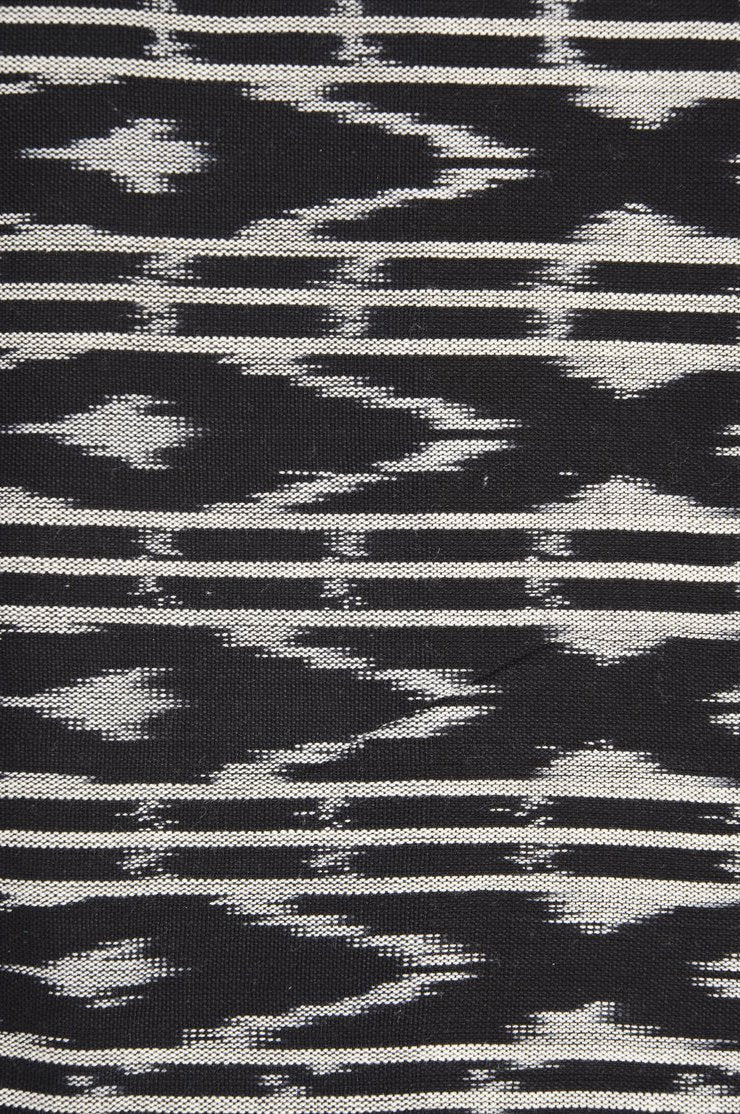 Black Cotton Ikat 62 Fabric