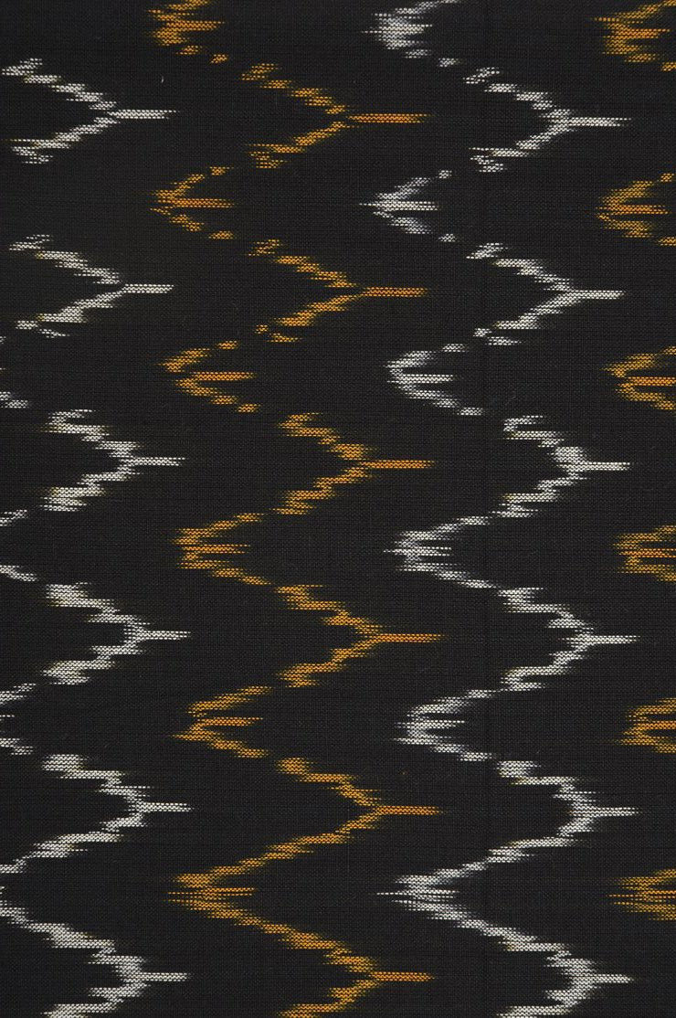 Black Cotton Ikat 095 Fabric