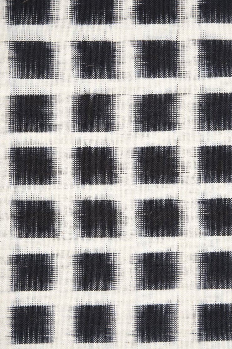 Black Cotton Ikat 115 Fabric