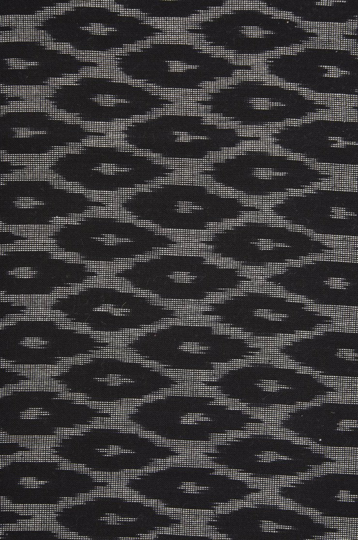 Black Cotton Ikat 39 Fabric