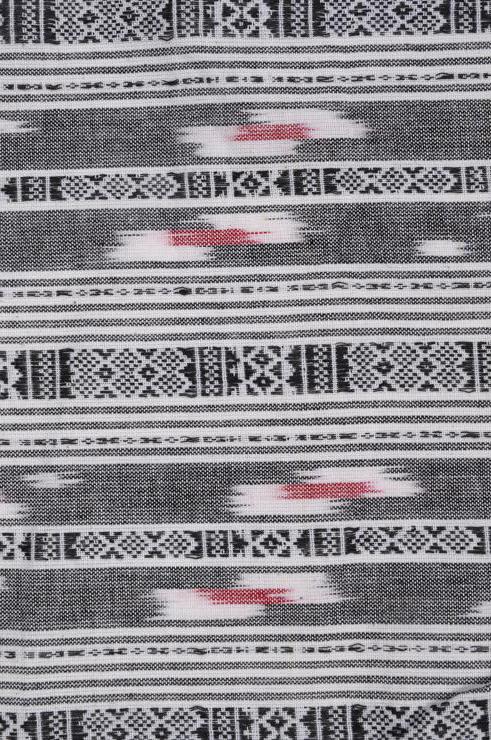 Black and White Cotton Ikat 33 Fabric