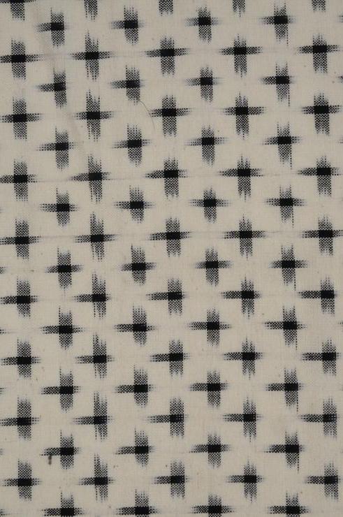 Black and White Cotton Ikat 11 Fabric