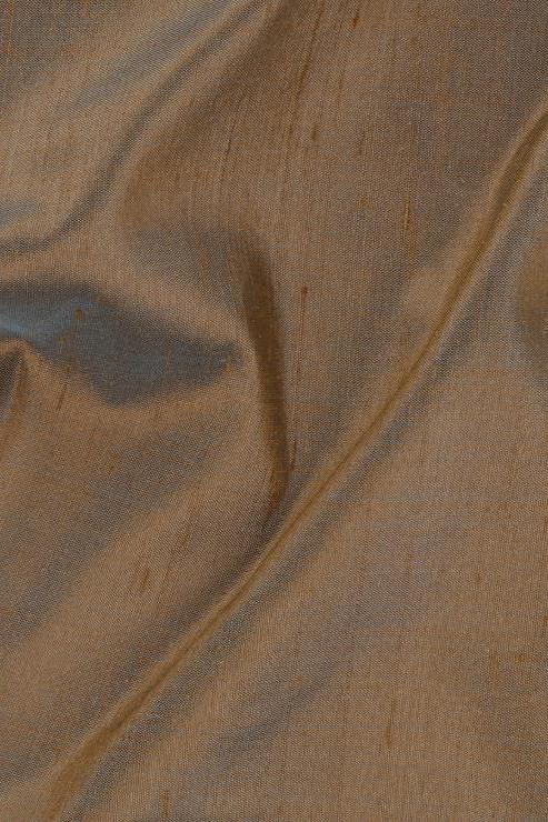 Blue Gold Silk Shantung 54 inch Fabric