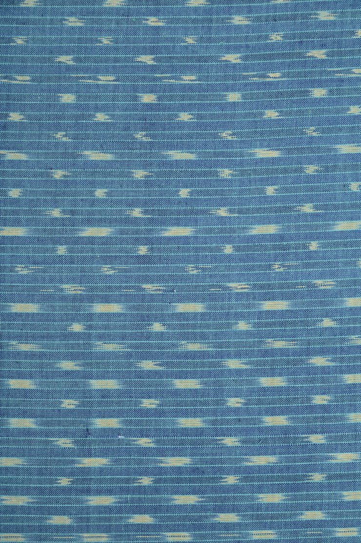 Blue Cotton Ikat 004 Fabric