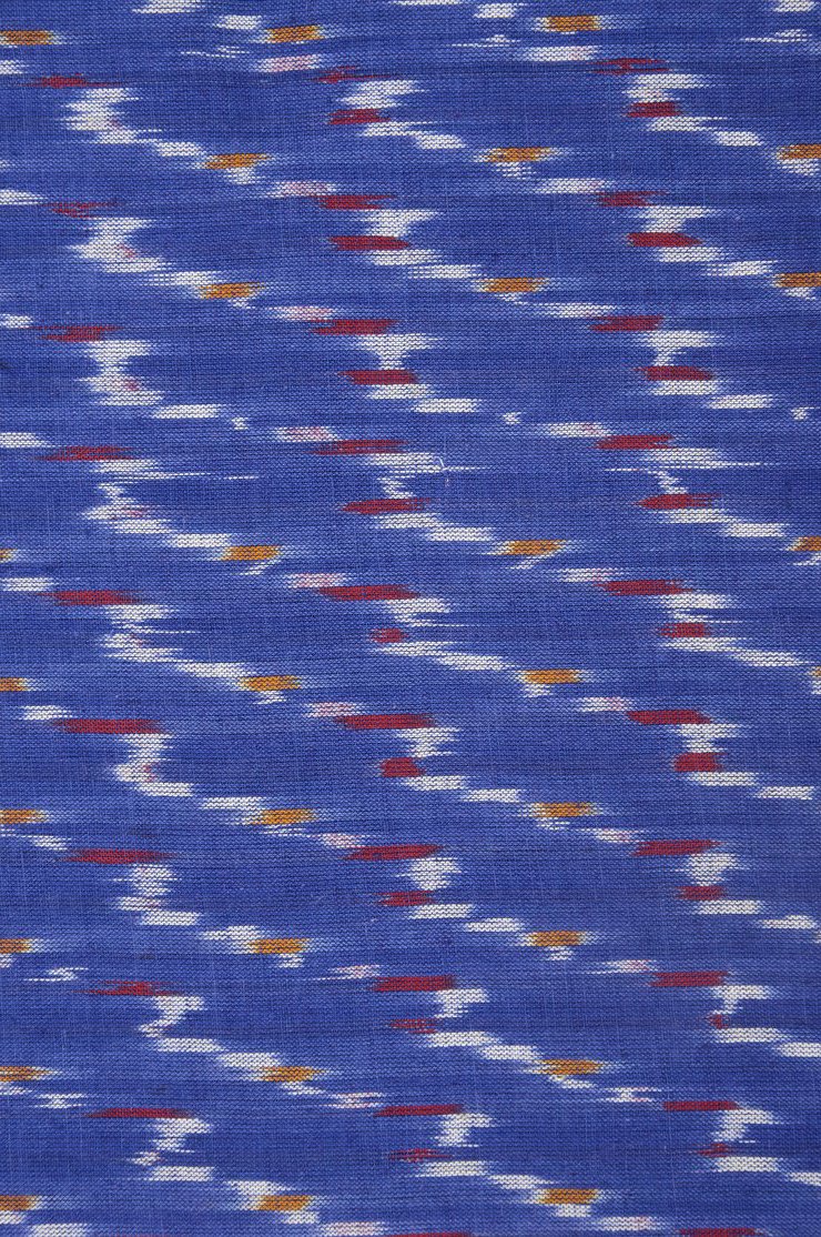 Blue Cotton Ikat 094 Fabric