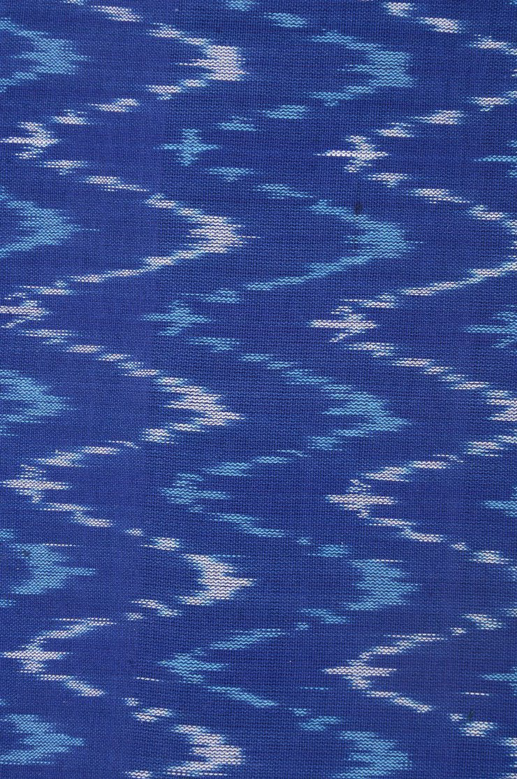 Blue Cotton Ikat 95 Fabric