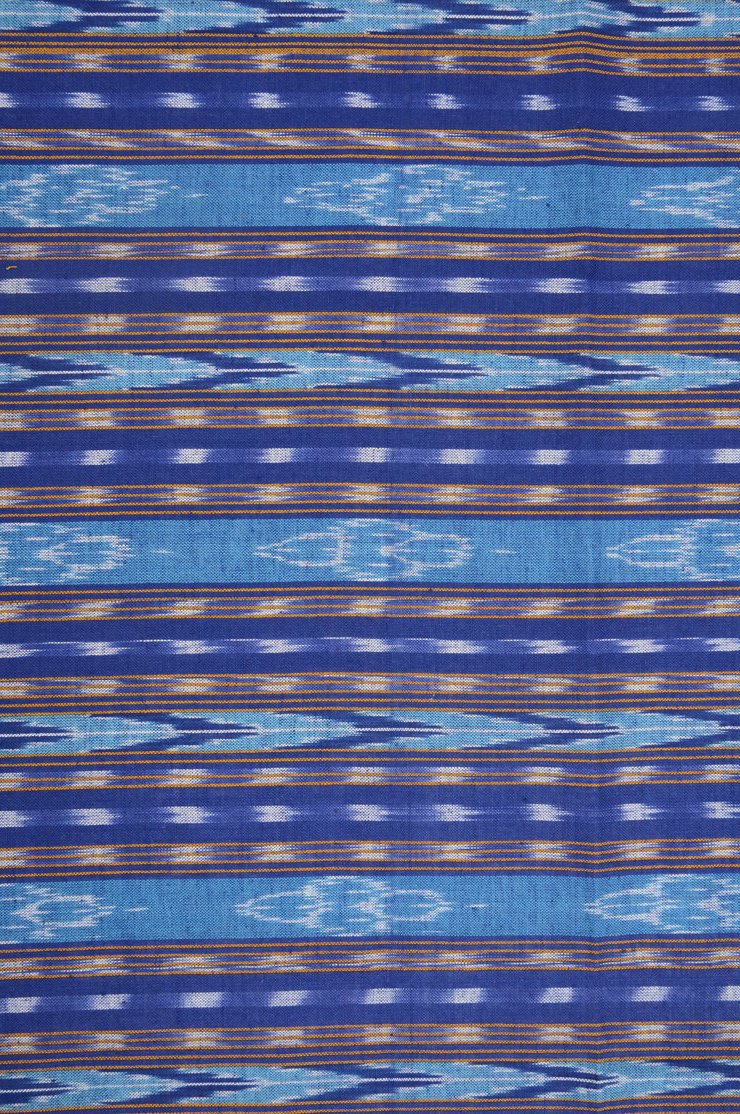 Blue Cotton Ikat 98 Fabric