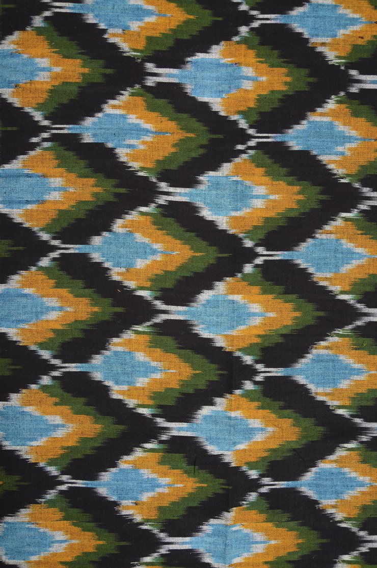 Blue Cotton Ikat 114 Fabric