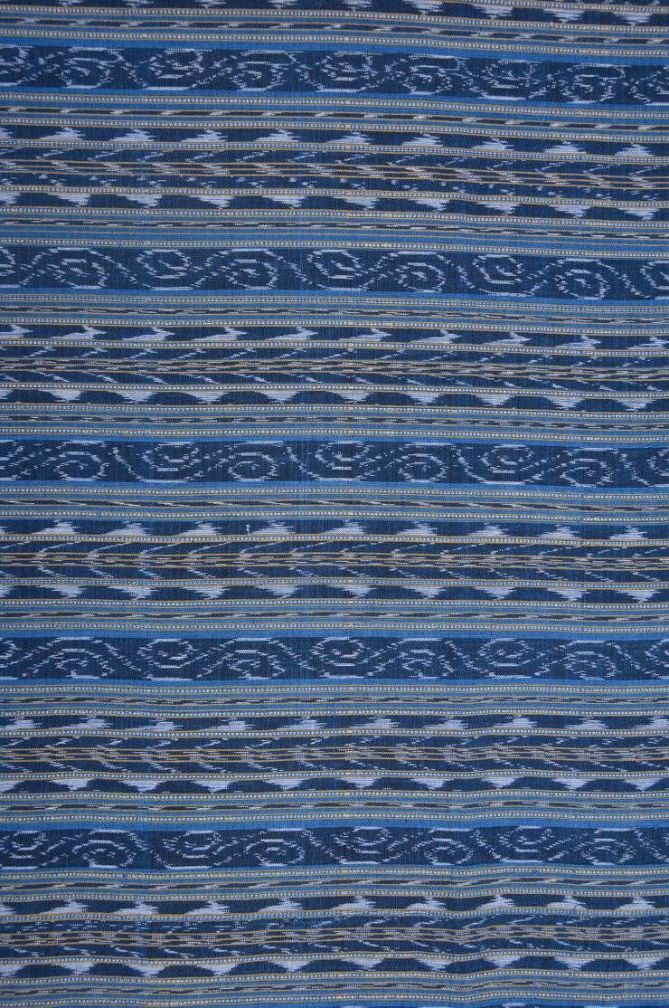 Blue Cotton Ikat 118 Fabric